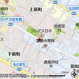福岡県朝倉市八幡町周辺の地図