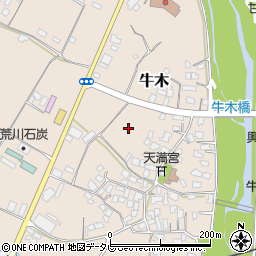 〒838-0067 福岡県朝倉市牛木の地図