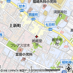 福岡県朝倉市四重町周辺の地図