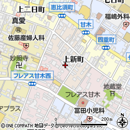 福岡県朝倉市上新町周辺の地図