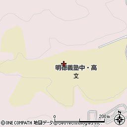 明徳義塾高等学校　本校保健部周辺の地図