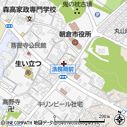 Ａ朝倉市・ハチの巣駆除　２４Ｘ３６５安心受付センター周辺の地図