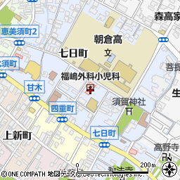 福岡県朝倉市七日町周辺の地図