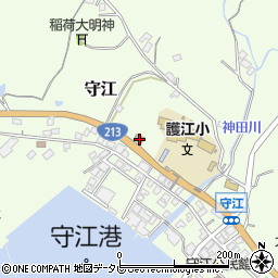 守江郵便局周辺の地図