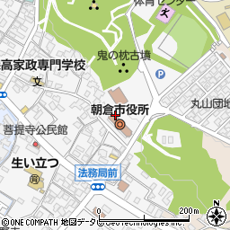 朝倉市役所　都市計画課・建築係周辺の地図