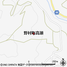 愛媛県西予市野村町高瀬周辺の地図