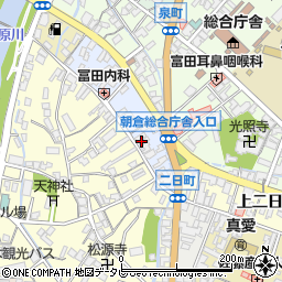 福岡県朝倉市川原町周辺の地図
