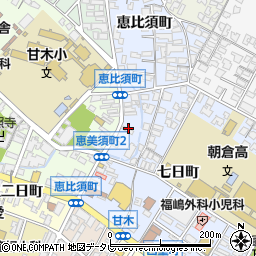 福岡県朝倉市七日町1890周辺の地図