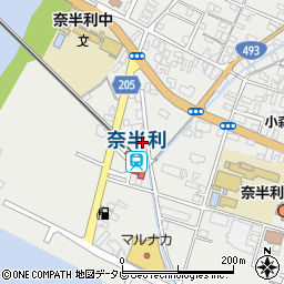 奈半利駅周辺の地図