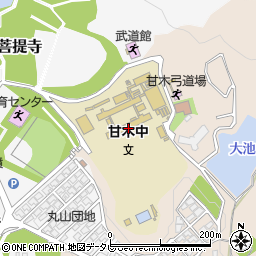朝倉市立甘木中学校周辺の地図