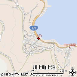 上泊周辺の地図