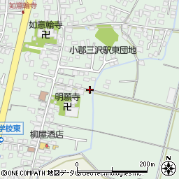 福岡県小郡市横隈周辺の地図