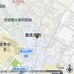 福岡県朝倉市恵比須町1907周辺の地図