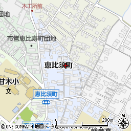 福岡県朝倉市恵比須町1907-3周辺の地図