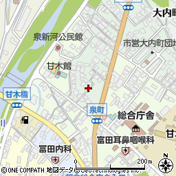 福岡県朝倉市新河町2055周辺の地図