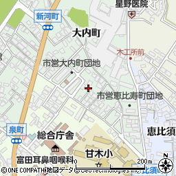 福岡県朝倉市大内町2140-5周辺の地図