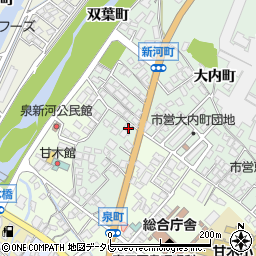 甘木・朝倉建設業組合周辺の地図
