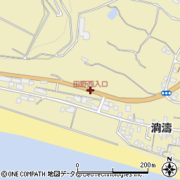田野西入口周辺の地図
