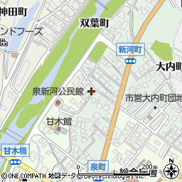 福岡県朝倉市新河町2096周辺の地図