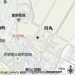 福岡県朝倉市持丸384-1周辺の地図
