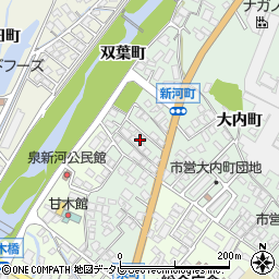 福岡県朝倉市新河町2100周辺の地図
