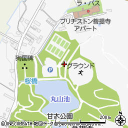 朝倉市　甘木テニスコート周辺の地図