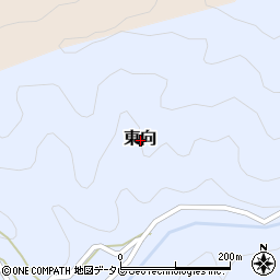 高知県高岡郡梼原町東向周辺の地図