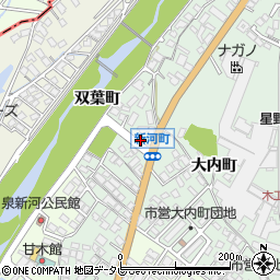 福岡県朝倉市新河町2115周辺の地図