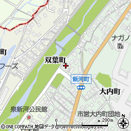 福岡県朝倉市新河町2107周辺の地図
