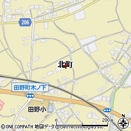 高知県安芸郡田野町北町周辺の地図