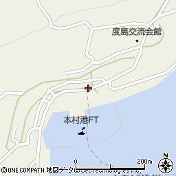 度島簡易郵便局周辺の地図