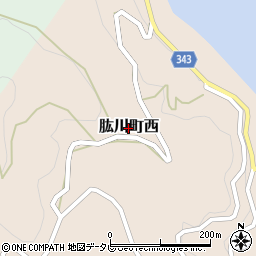 愛媛県大洲市肱川町西周辺の地図