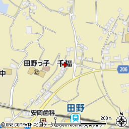 高知県安芸郡田野町千福周辺の地図