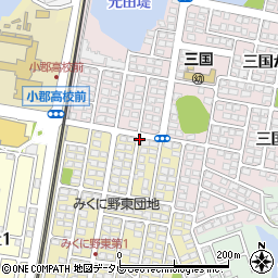 横隈山古墳公園周辺の地図