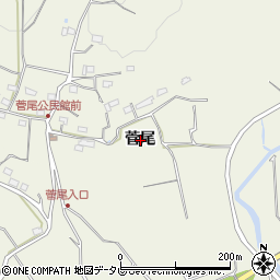 大分県杵築市大内（菅尾）周辺の地図