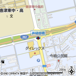 井樋田橋周辺の地図