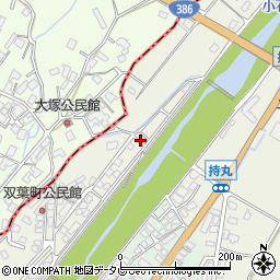 福岡県朝倉市持丸641-14周辺の地図