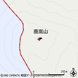 鹿嵐山周辺の地図