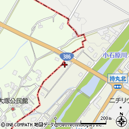 福岡県朝倉市持丸618-1周辺の地図