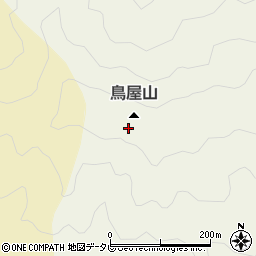 鳥屋山周辺の地図