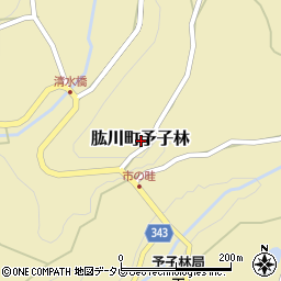 愛媛県大洲市肱川町予子林周辺の地図