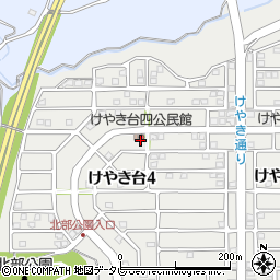 けやき台四公民館周辺の地図