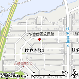 けやき台四公民館周辺の地図