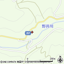 愛媛県西予市城川町野井川259周辺の地図