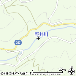 愛媛県西予市城川町野井川231周辺の地図