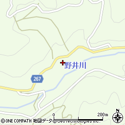愛媛県西予市城川町野井川279周辺の地図