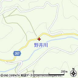 愛媛県西予市城川町野井川282周辺の地図