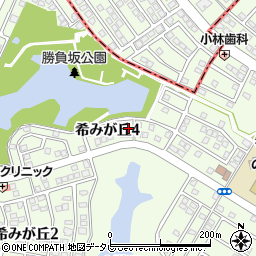 福岡県小郡市希みが丘周辺の地図