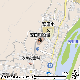 高知県安田町（安芸郡）周辺の地図