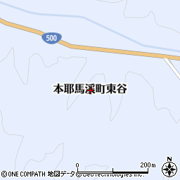 大分県中津市本耶馬渓町東谷周辺の地図